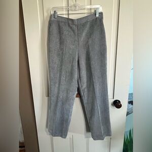 Alfred Dunner Light Gray Straight-Leg Corduroy Pants